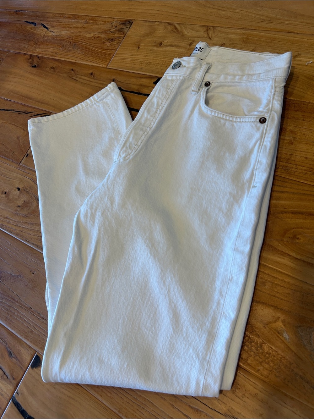 Agolde White 90s Straight-Leg Women’s Jeans